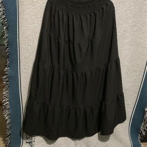 Elegant Black A-Line Skirt